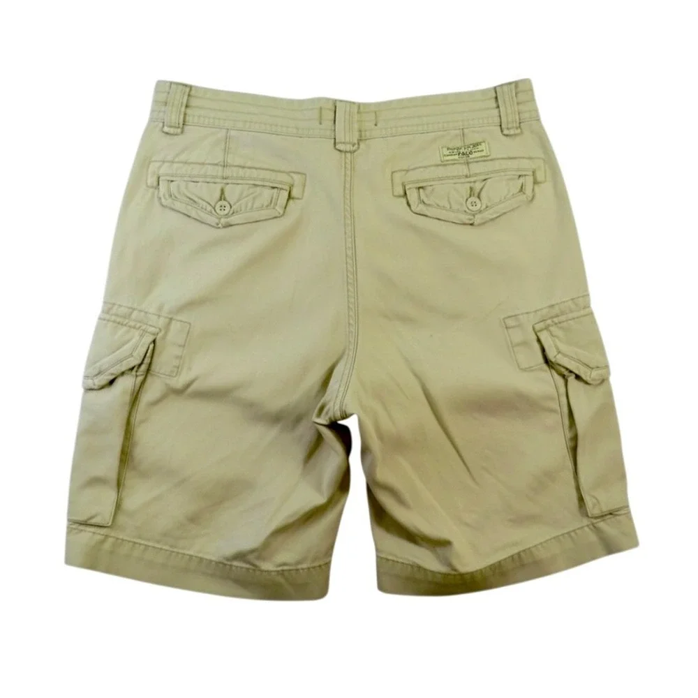 POLO RALPH LAUREN Geller Fatigue Chino Cargo Shorts TAN/BEIGE Heavy Cotton 34